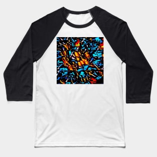 Electric Storm. Abstract design featuring bold primary colors. Baseball T-Shirt